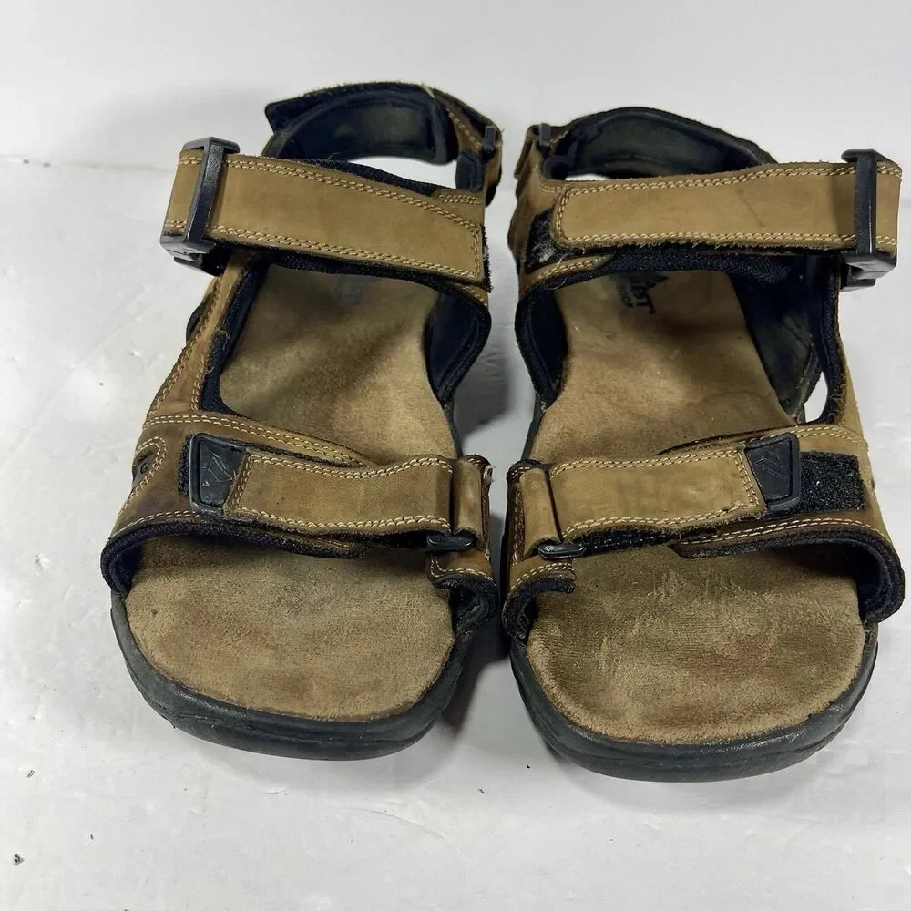 Everest Waterproof Men's Leather Sandals Cabo Brown Hiking Trail Shoes Size 9 M